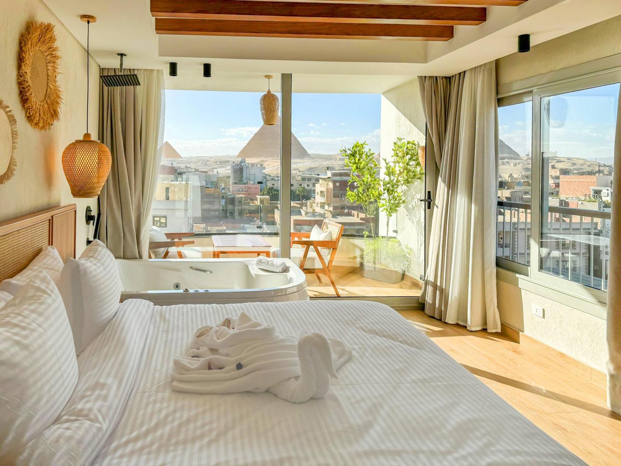 Galaxy Pyramids View Inn Kafret el-Gabal Extérieur photo