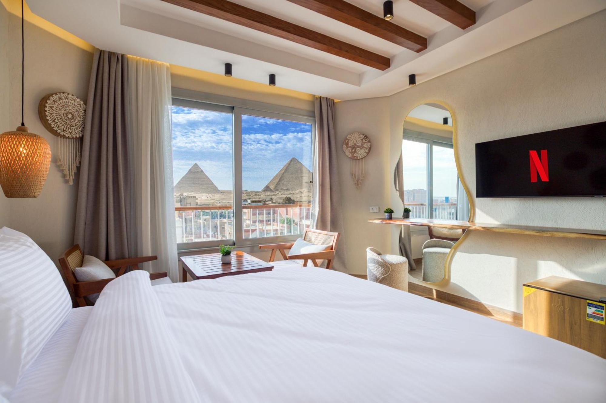 Galaxy Pyramids View Inn Kafret el-Gabal Extérieur photo