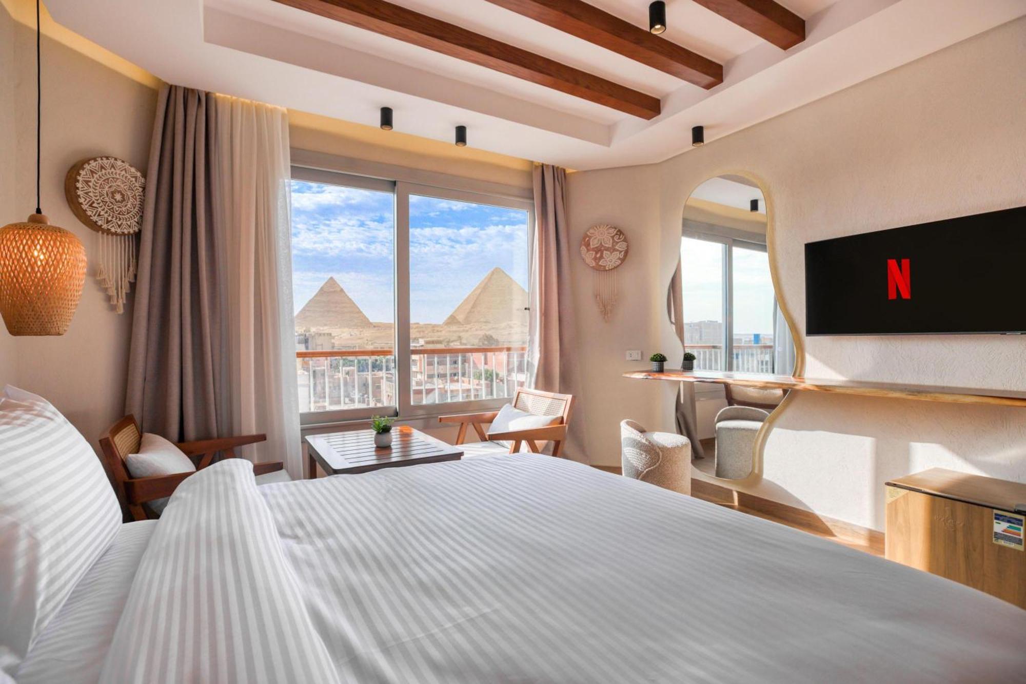 Galaxy Pyramids View Inn Kafret el-Gabal Extérieur photo