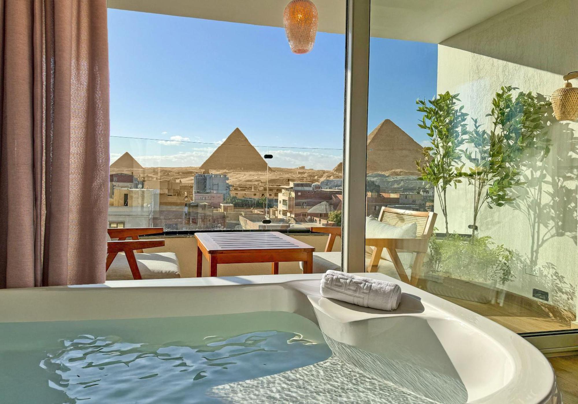 Galaxy Pyramids View Inn Kafret el-Gabal Extérieur photo